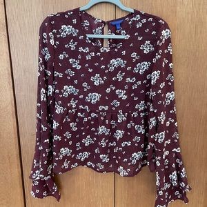 Aeropostale cropped ruffle shirt. Size Large